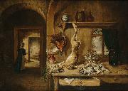 Benjamin Blake Still life of game in a larder oil painting reproduction
